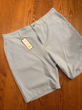 NWT Panama Jack Men’s Golf Performance Shorts Light Blue Size 40 Stretch